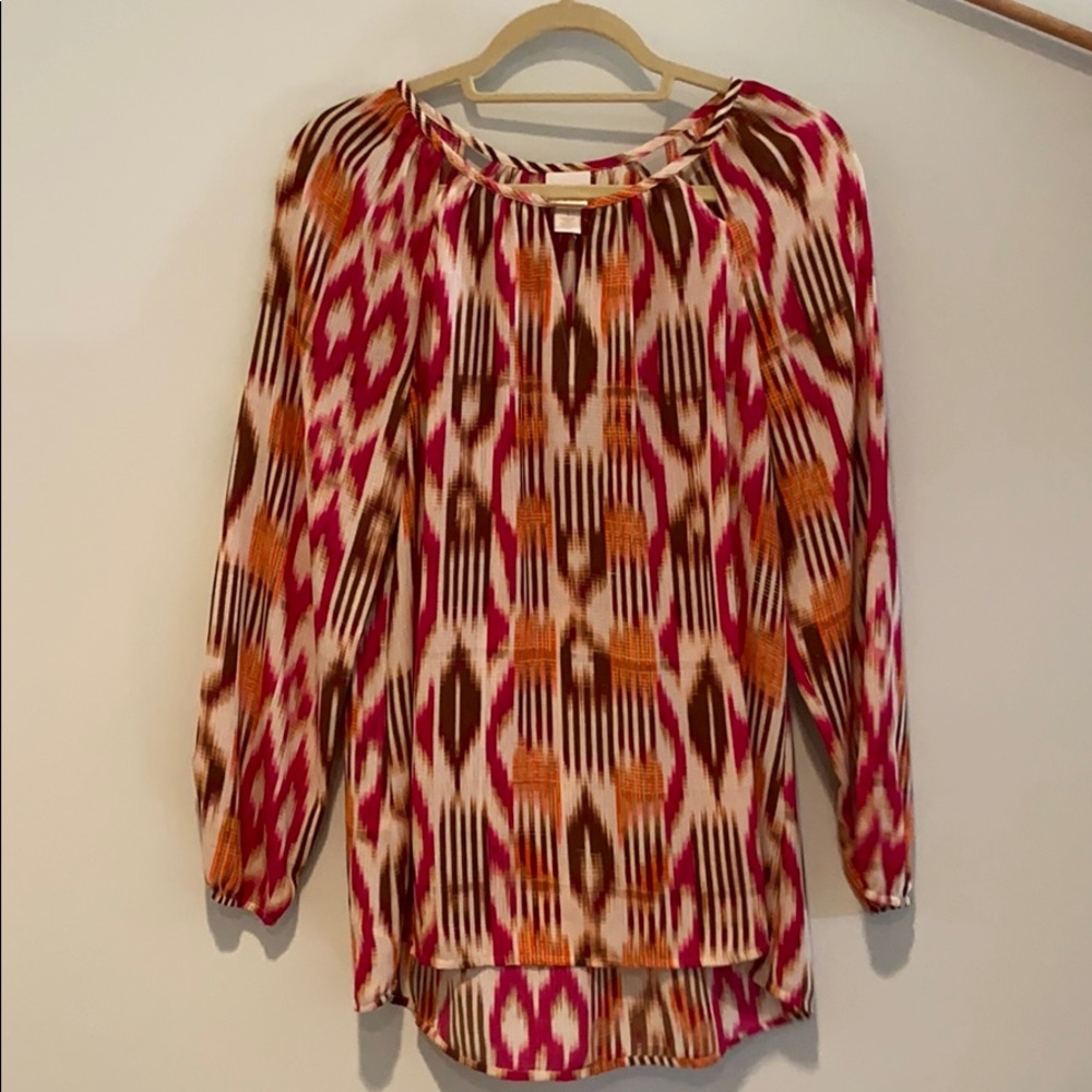 Chico’s patterned blouse